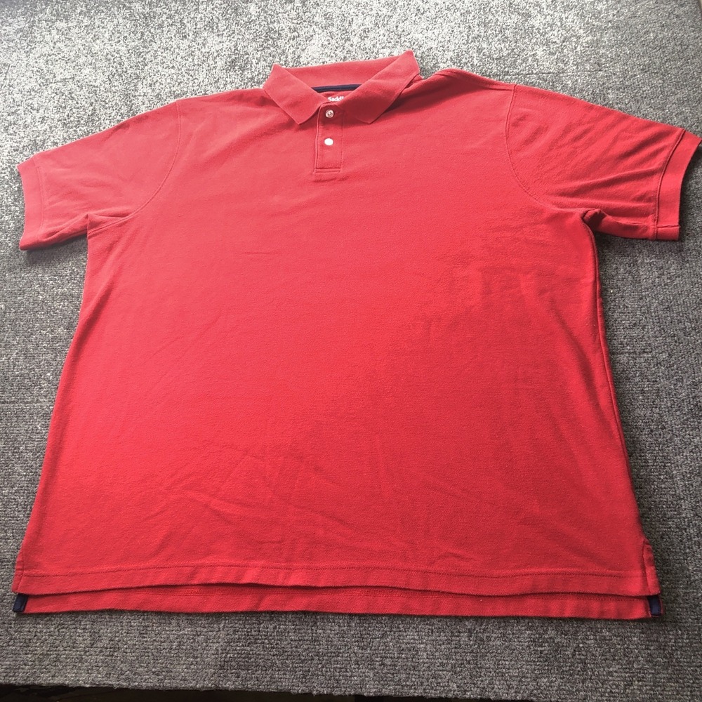 Saddlebred Comfort Flex Men's  Polo Shirt Short Sleeve Red Big & Tall Size XLT